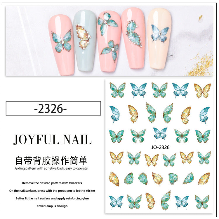 Wholesale Resin Butterfly Nail Enhancement Stickers